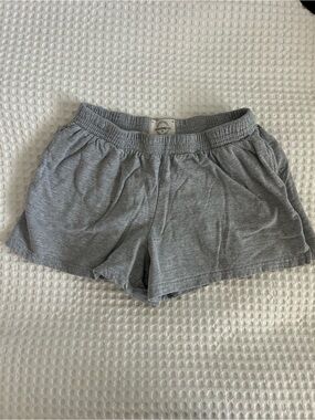One step up Women's Light Gray Elastic Waist Athletic Shorts